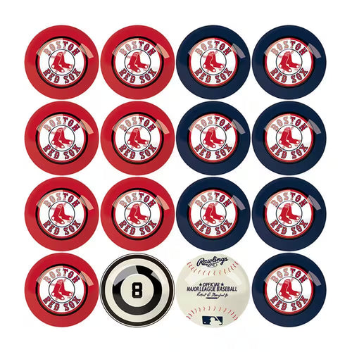 Boston Red Sox Billiard Balls with Numbers
