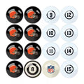 Cleveland Browns Billiard Balls with Numbers