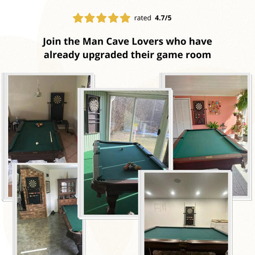 7.5 Ft Pool Table with Dartboard, Green Cloth