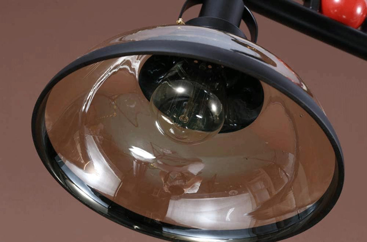 1-Light Pool Table Lighting Fixtures Ceiling Lamp 40 Inch Adjustale Chain Real Billiard Ball Design Billiard Pendant Lamp with Glass Shade for Pool Table Billiard Game Room Beer Party