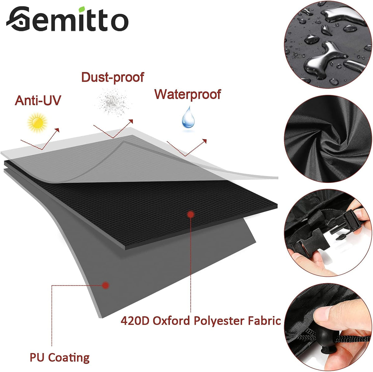 7/8/9 Ft Pool Table Cover, Waterproof Billiard Cover Polyester Fabric for Snooker Billiard Table (102X53X32In) Black