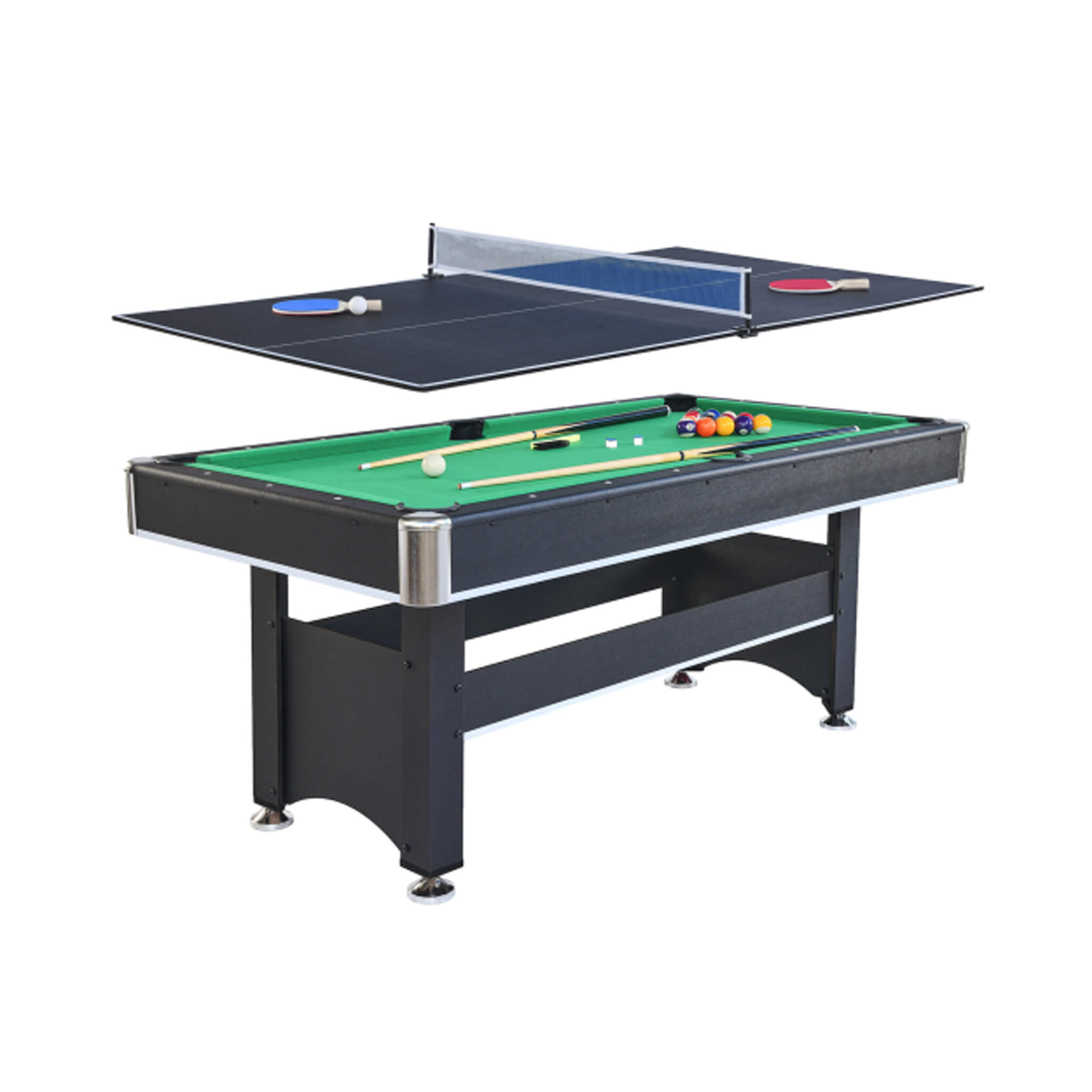 The SpacePlay 6’ Convertible Pool & Table Tennis Table