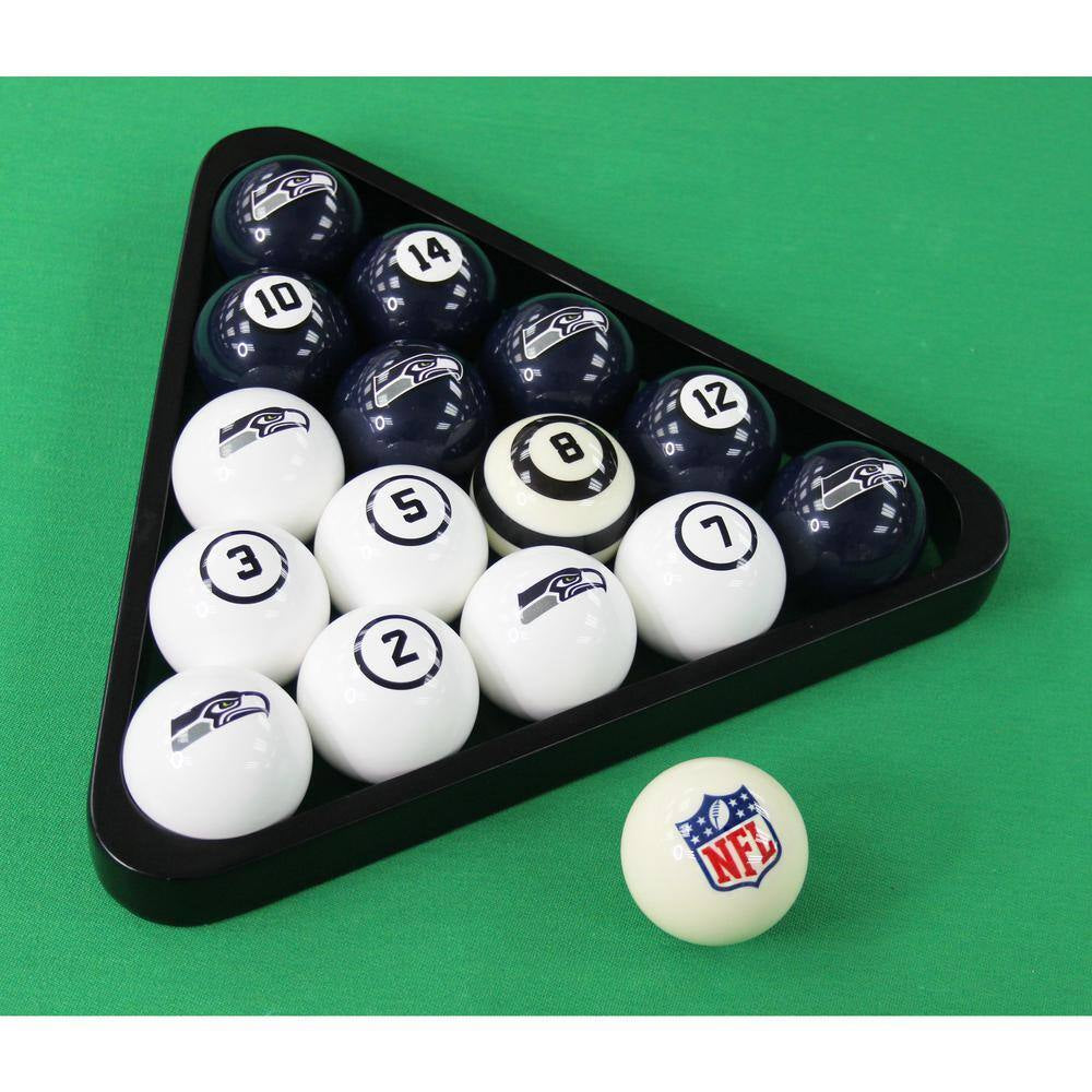 Seattle Seahawks Billiard Balls with Numbers