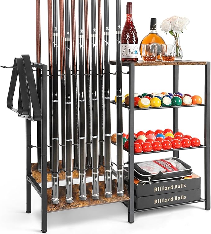 12 Cue Floor Standing Billiard Storage Rack