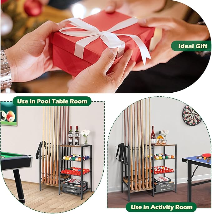 12 Cue Floor Standing Billiard Storage Rack