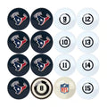 Houston Texans Billiard Balls with Numbers