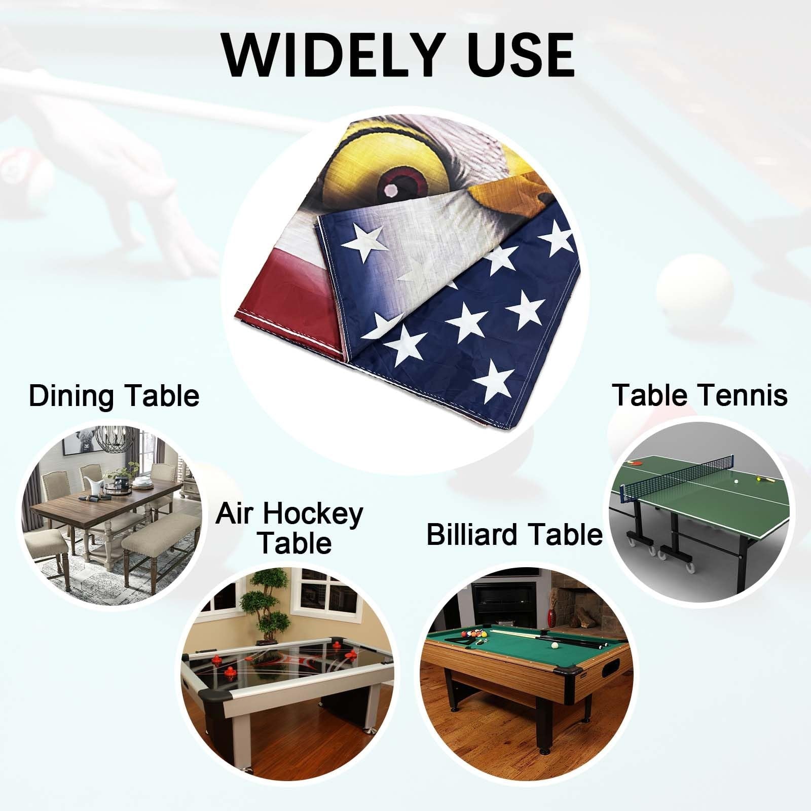 Pool Table Cover Waterproof & Dustproof Outdoor/Indoor Polyester Taffeta Clo
