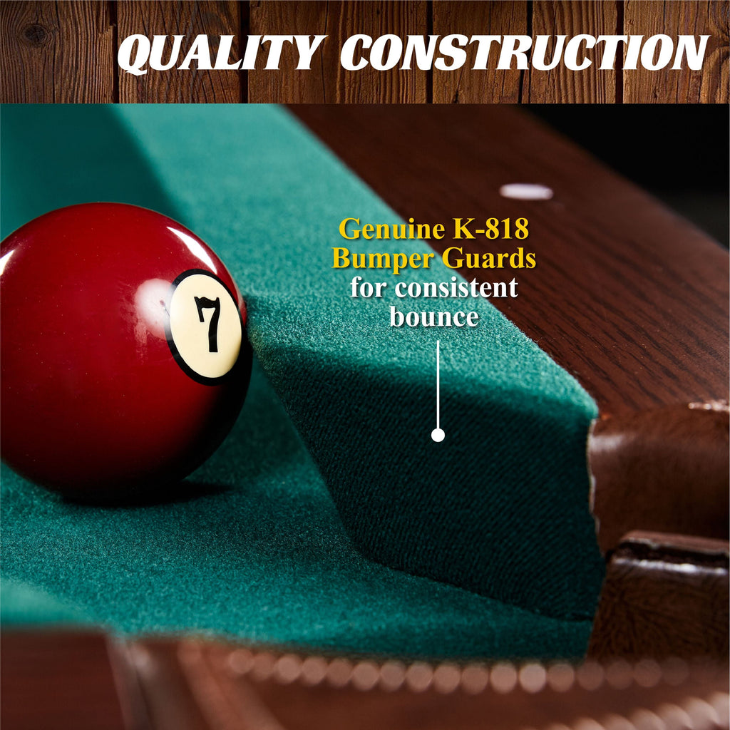 7.5 Ft Pool Table with Dartboard, Green Cloth
