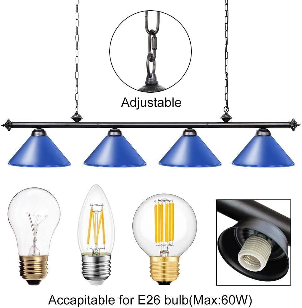 Pool Table Light for 7' 8' 9' Table, Billiard Pool Table Lights
