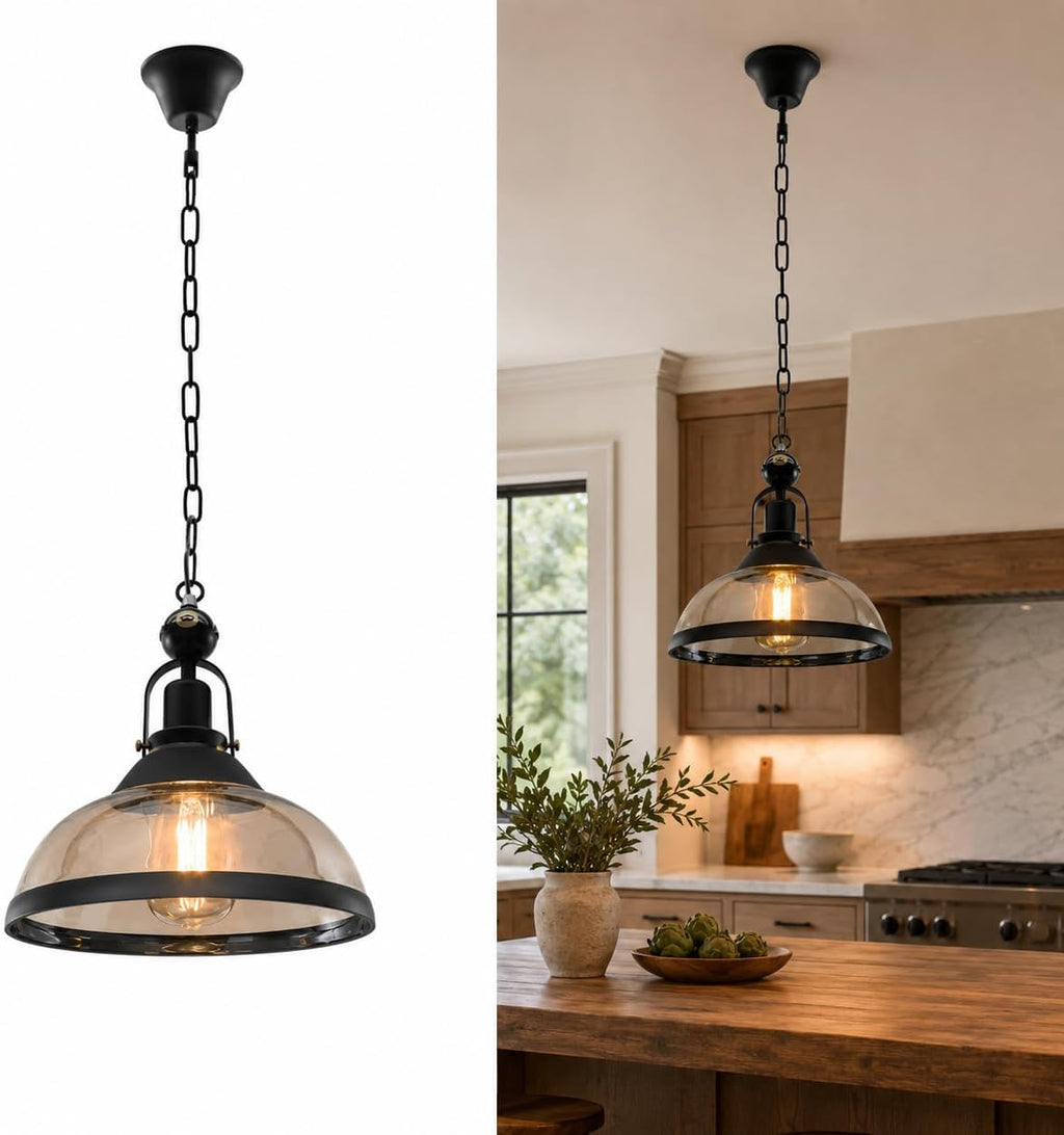 1-Light Pool Table Lighting Fixtures Ceiling Lamp 40 Inch Adjustale Chain Real Billiard Ball Design Billiard Pendant Lamp with Glass Shade for Pool Table Billiard Game Room Beer Party