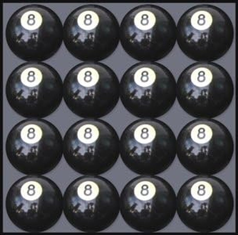 Pool Balls - 16 Piece Cue Ball Set for Pool Table and Display - 2 1/4 Inch 6
