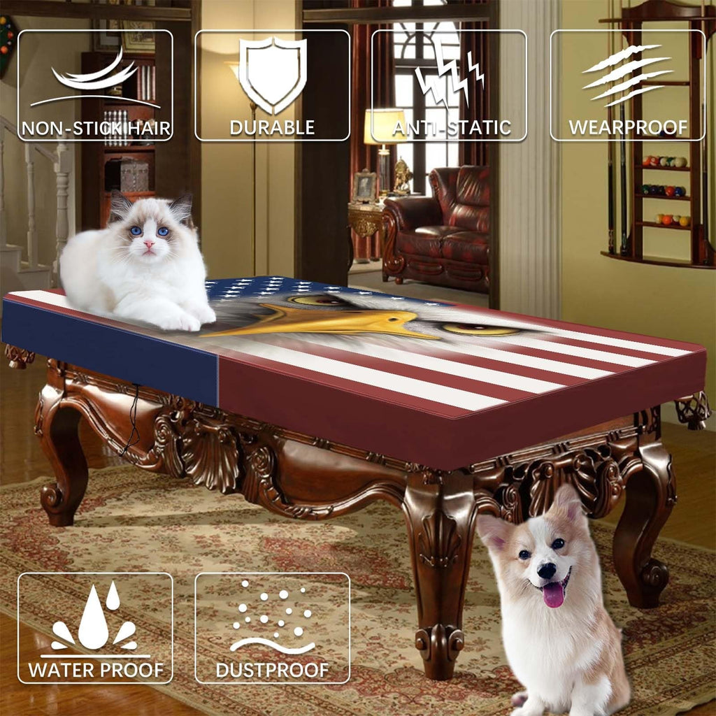 Pool Table Cover Waterproof & Dustproof Outdoor/Indoor Polyester Taffeta Clo