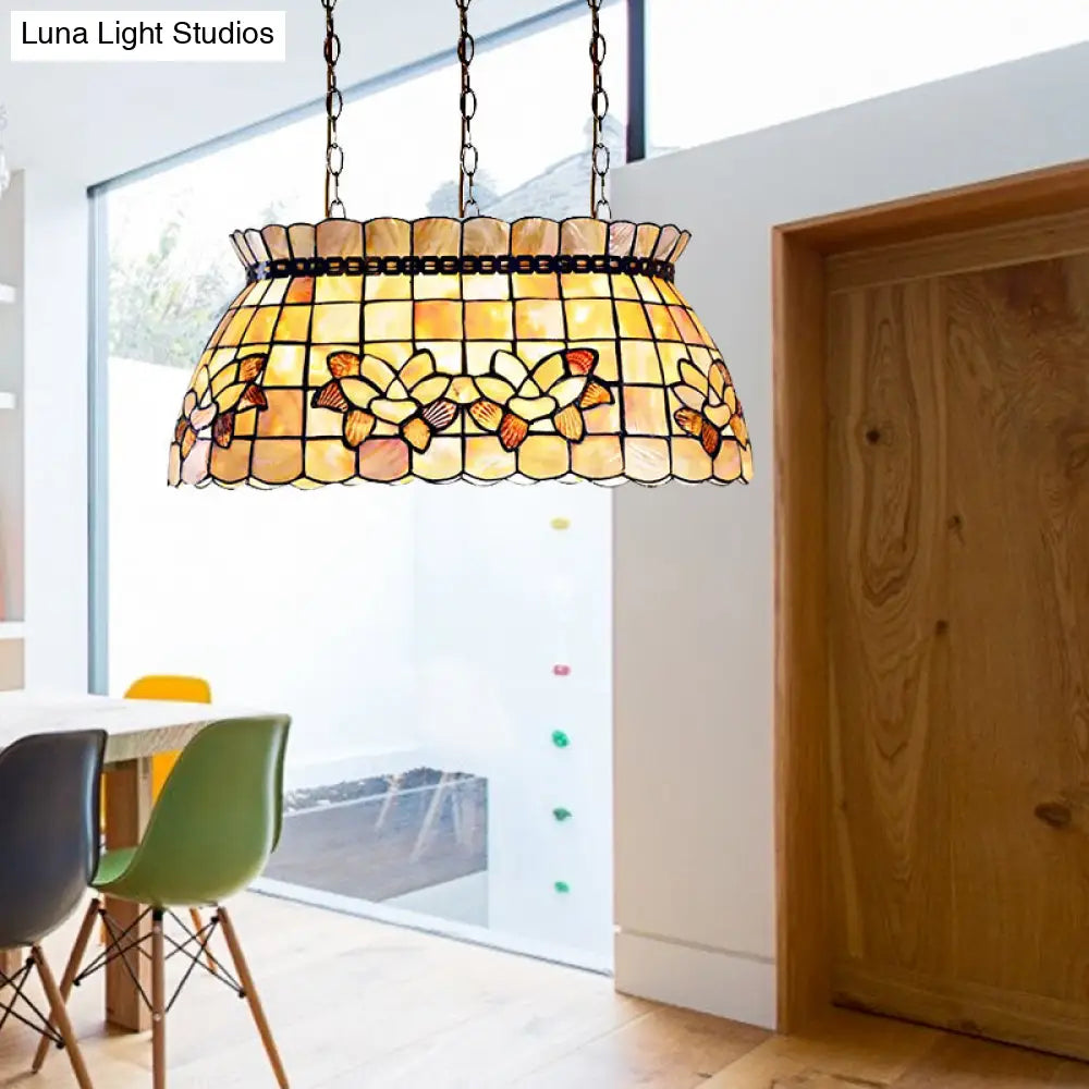 The Tiffany Shell Classic 3-Light Chandelier