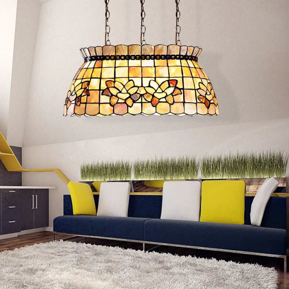 The Tiffany Shell Classic 3-Light Chandelier