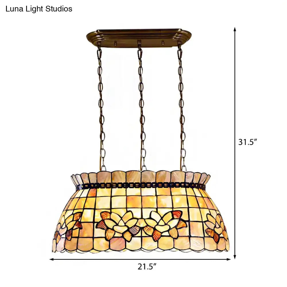 The Tiffany Shell Classic 3-Light Chandelier