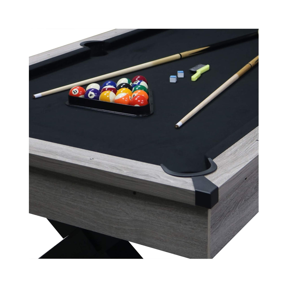 The Ridgewood 7’ Rustic X-Leg Pool Table