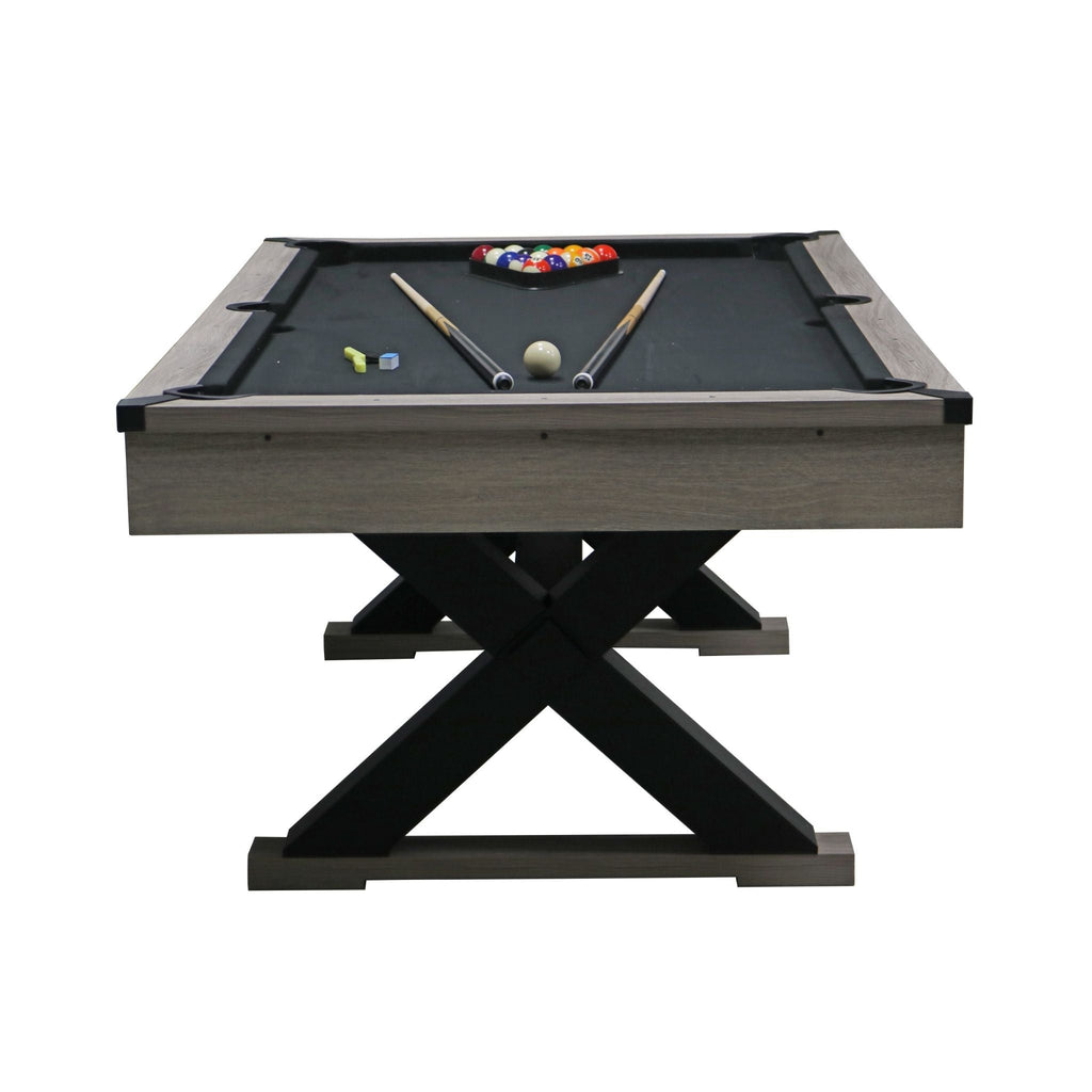 The Ridgewood 7’ Rustic X-Leg Pool Table