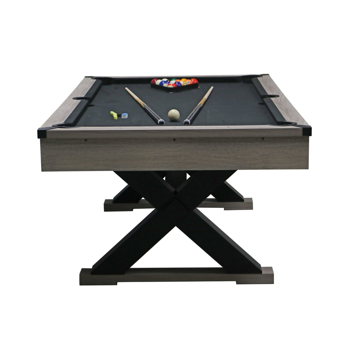 The Ridgewood 7’ Rustic X-Leg Pool Table