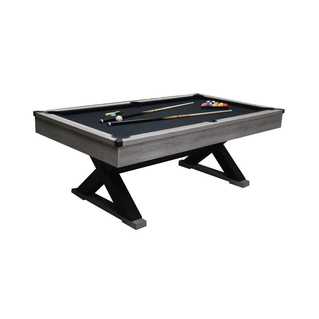 The Ridgewood 7’ Rustic X-Leg Pool Table