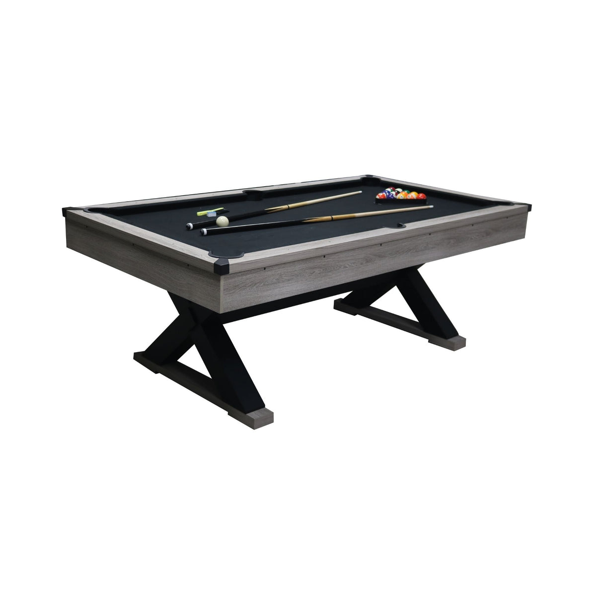 The Ridgewood 7’ Rustic X-Leg Pool Table
