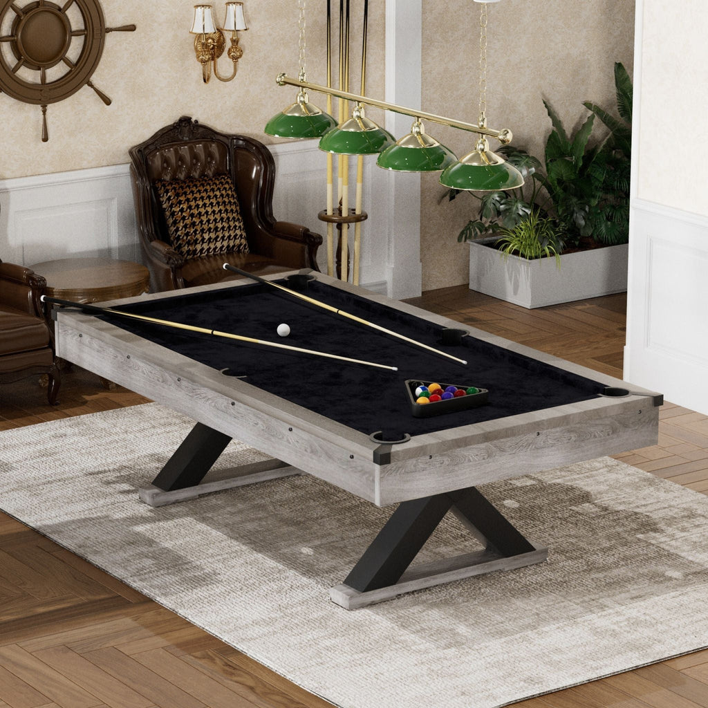 The Ridgewood 7’ Rustic X-Leg Pool Table