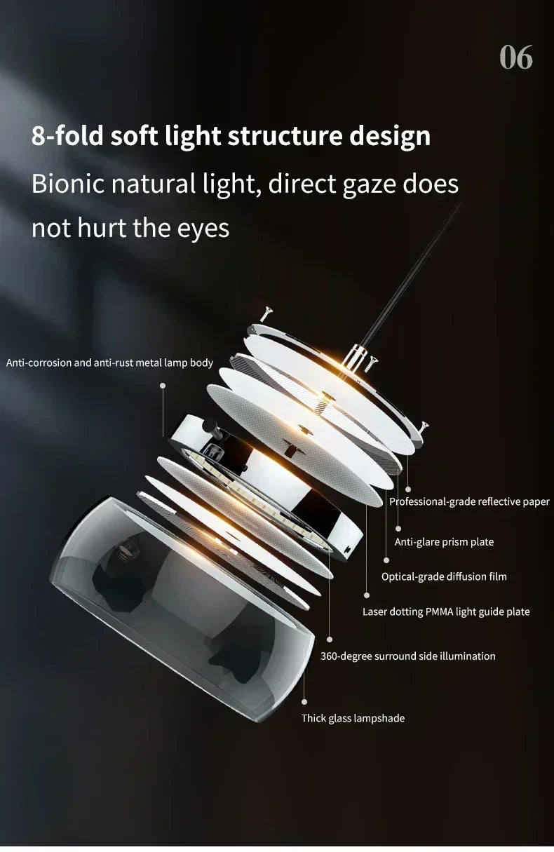 The GlassLine Modern Pendant Light