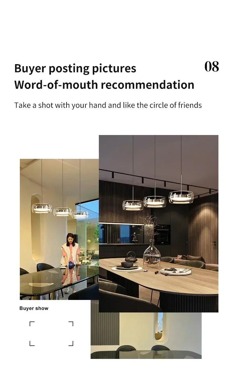 The GlassLine Modern Pendant Light