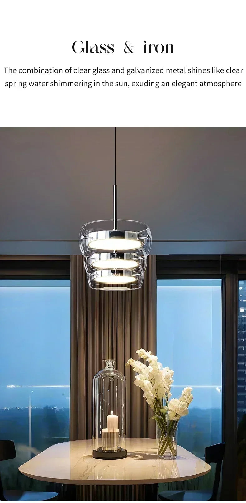 The GlassLine Modern Pendant Light