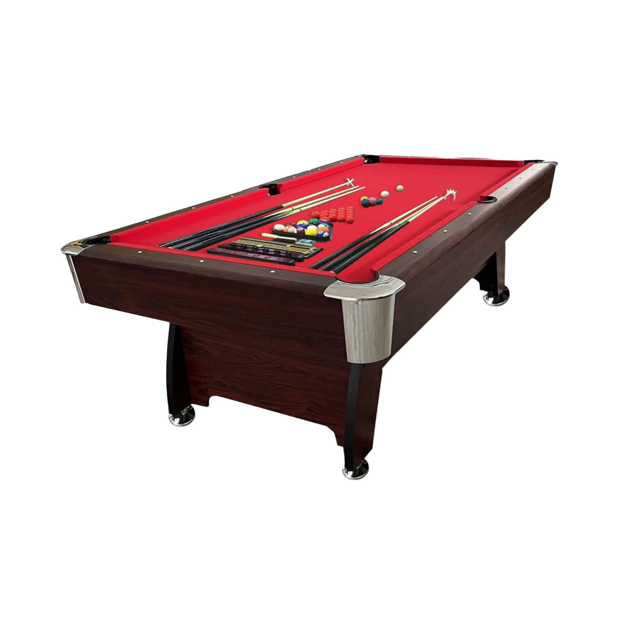 The Velocity 8’ Red Ball Return Pool Table