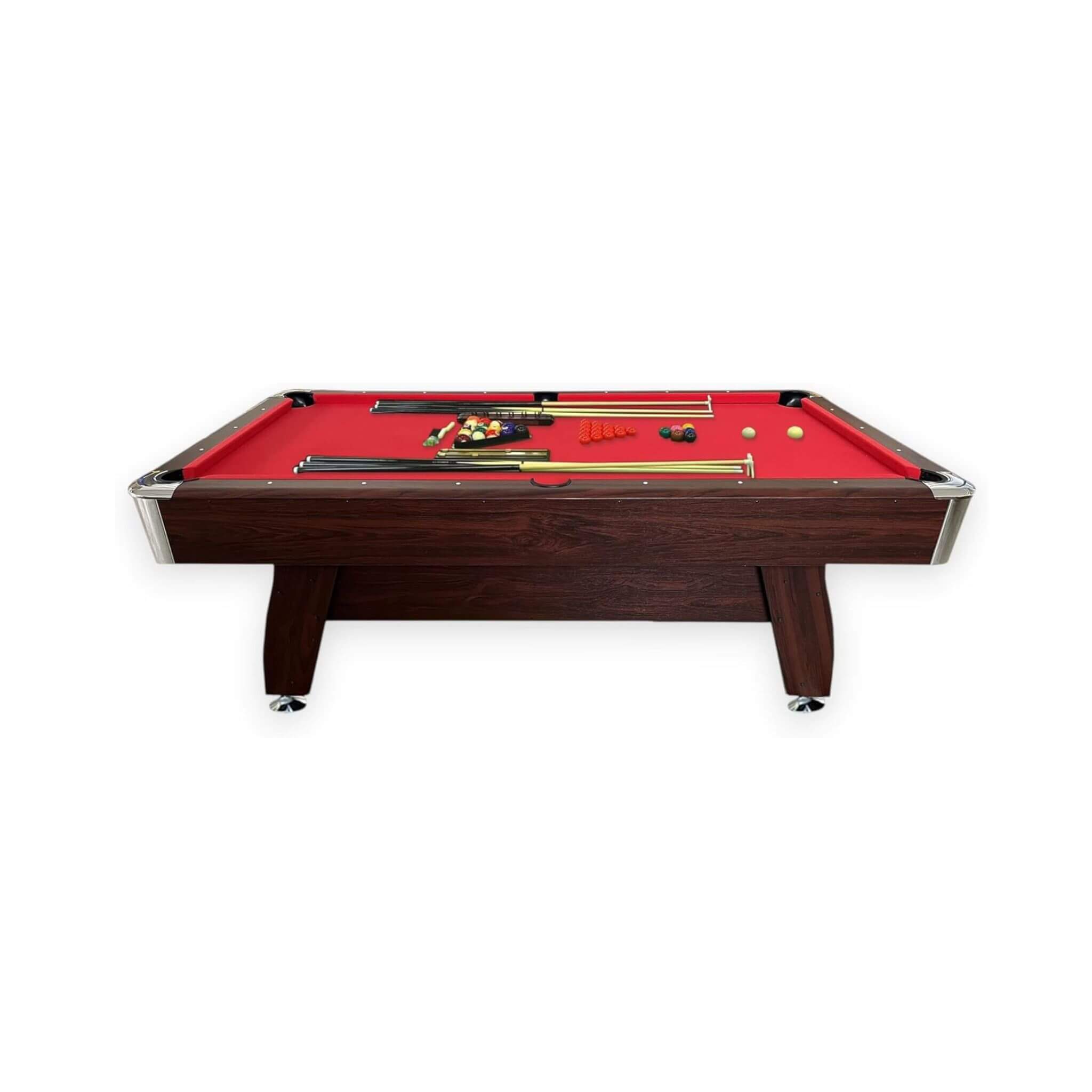 The Velocity 8’ Red Ball Return Pool Table