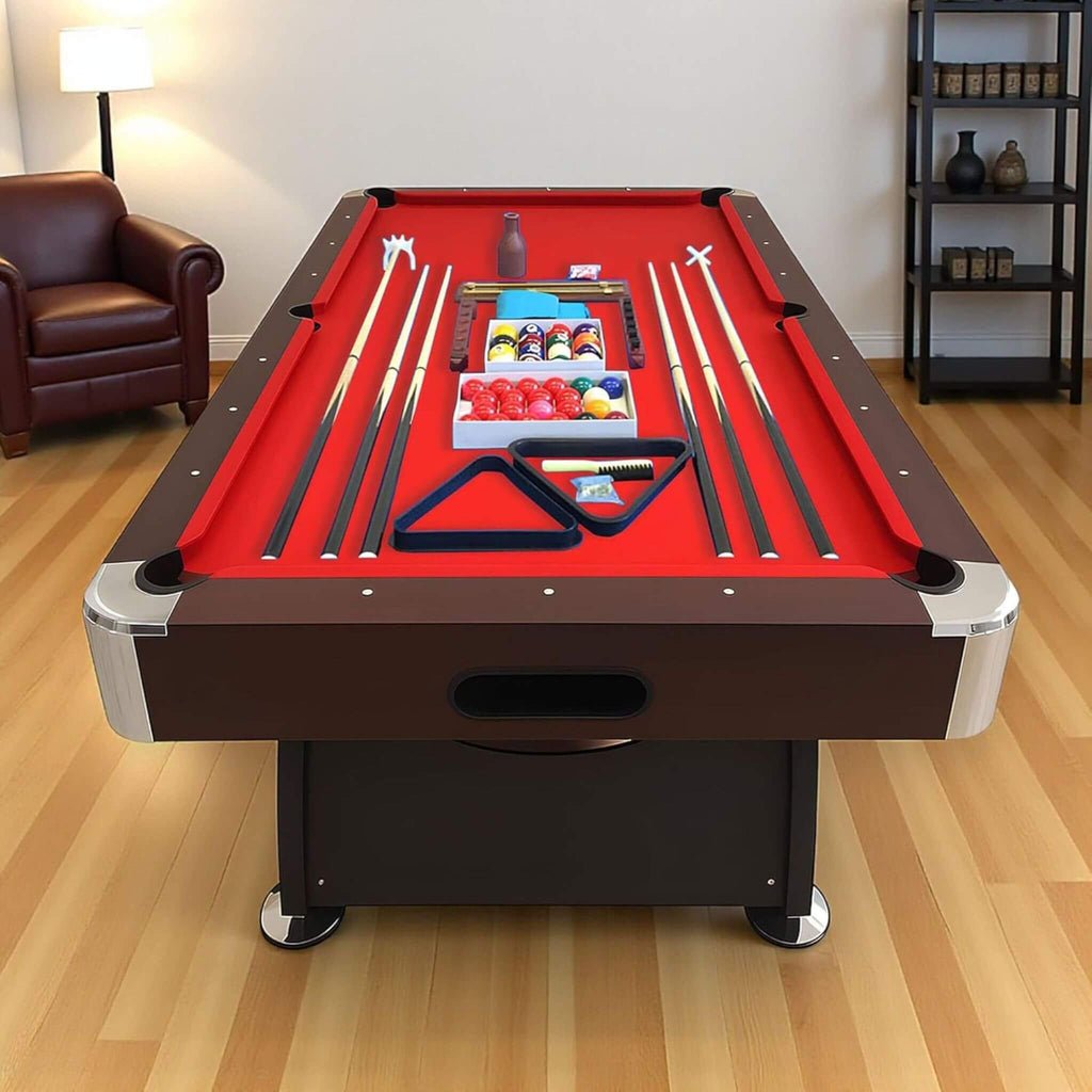 The Velocity 8’ Red Ball Return Pool Table