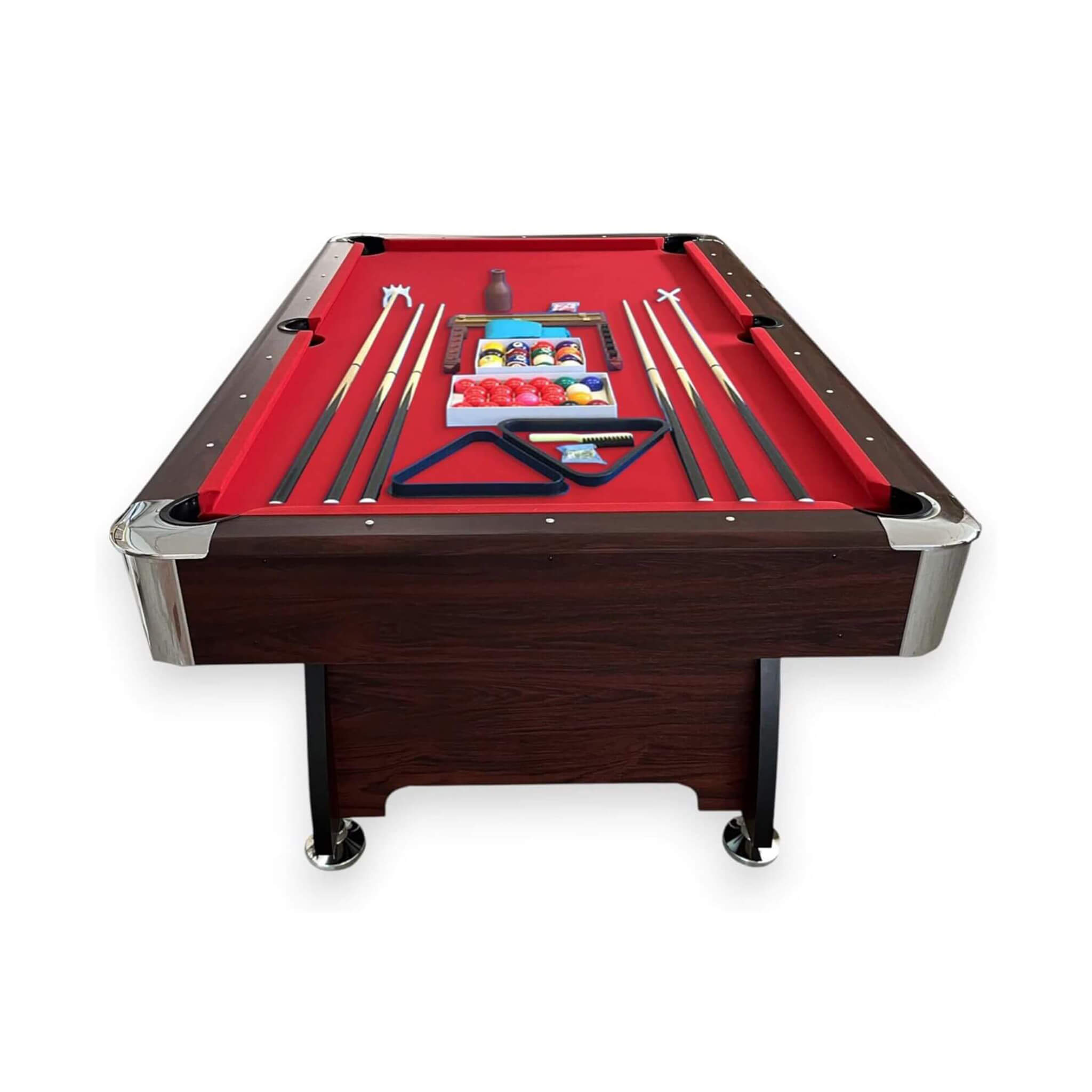 The Velocity 8’ Red Ball Return Pool Table