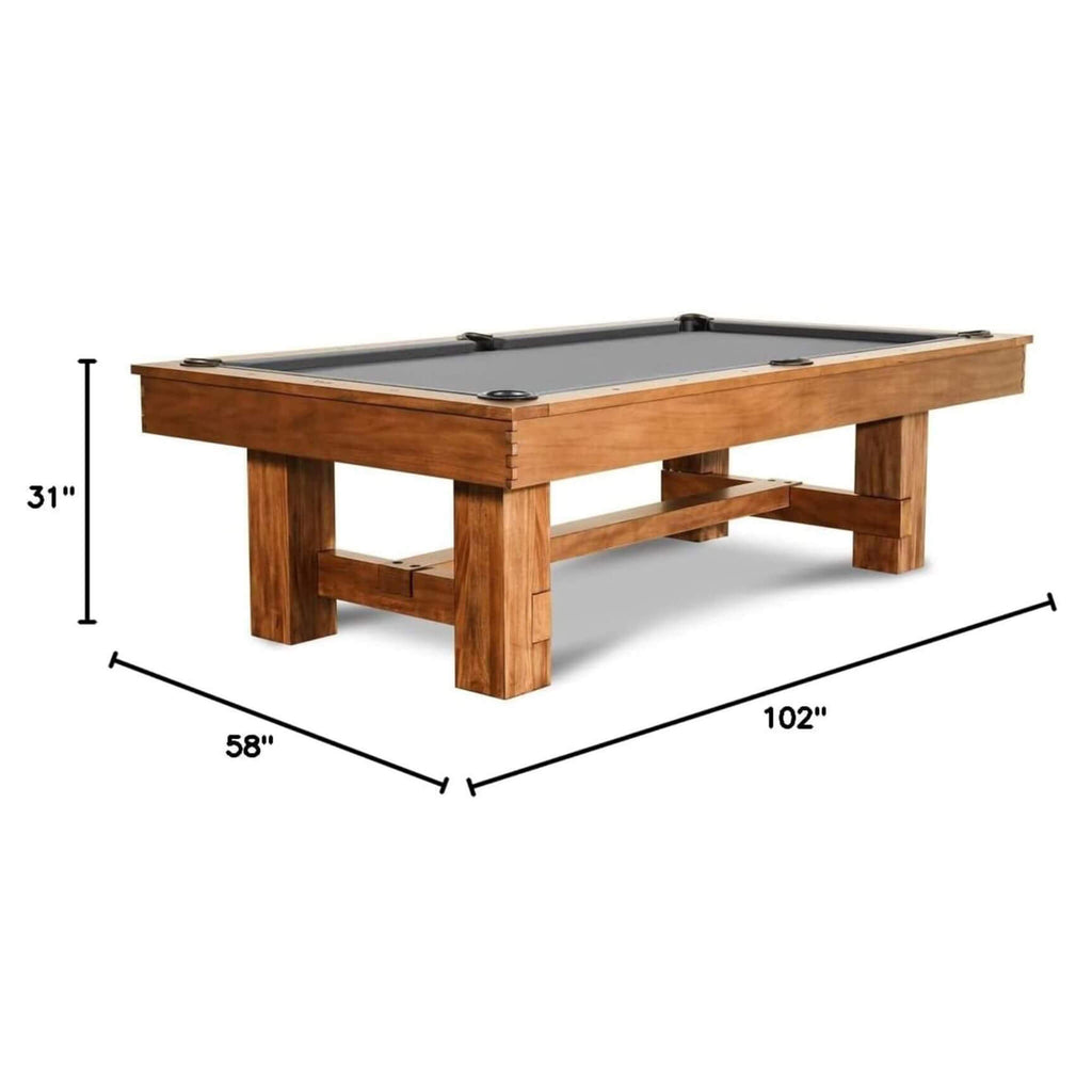 The Presli 8’ Acacia Slate Pool Table