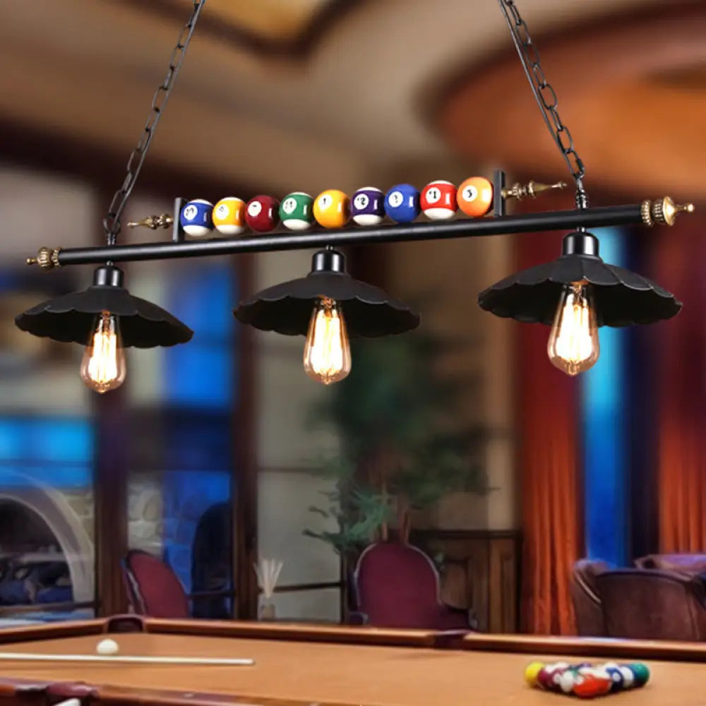 The Scalloped Classic Billiard Table Light