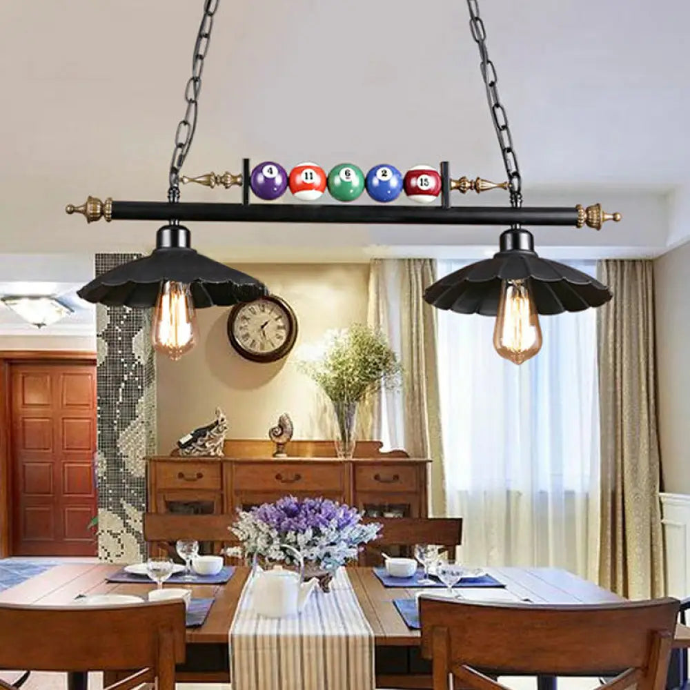 The Scalloped Classic Billiard Table Light